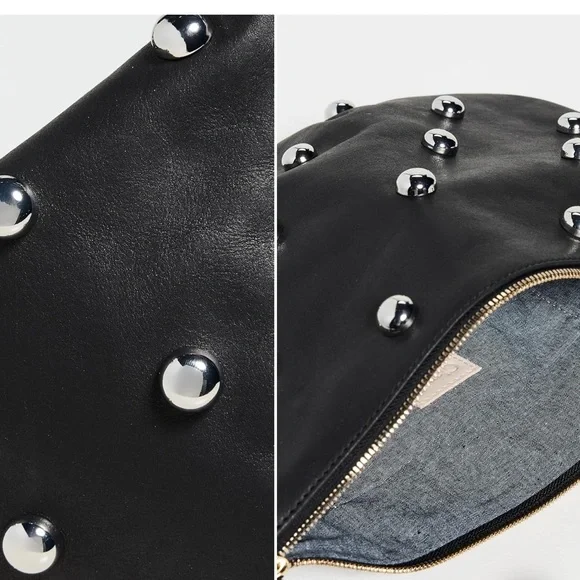 Clare V. Black Studded Shoulder Bag - Picture 5 of 9